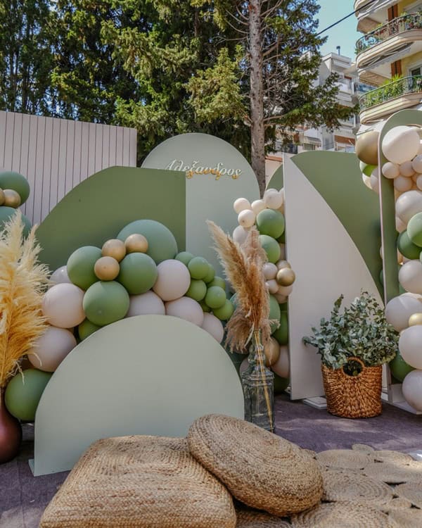 Boho Ideas Baptism Mint Shades Straw Details