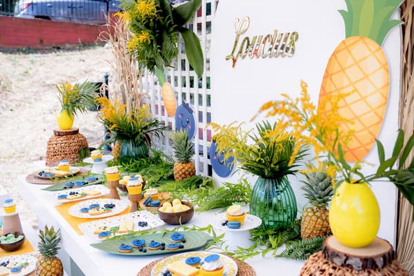 Bright And Fun Summer Baptism Thessaloniki Pineapple Theme