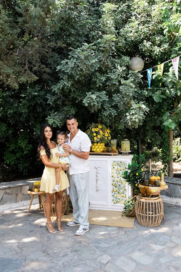 Dreamy Baptism Lemon Theme Mediterranean Flair