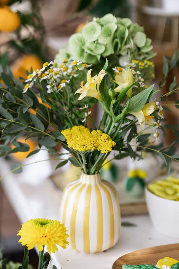 Dreamy Baptism Lemon Theme Mediterranean Flair