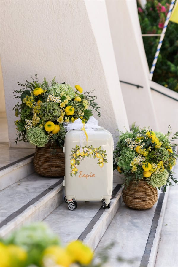 Dreamy Baptism Lemon Theme Mediterranean Flair