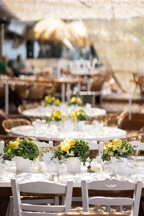 Dreamy Baptism Lemon Theme Mediterranean Flair