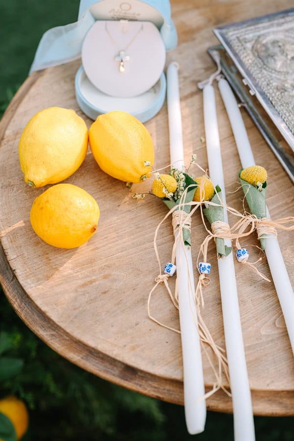 Inspirational Summer Boy Baptism Positano Theme