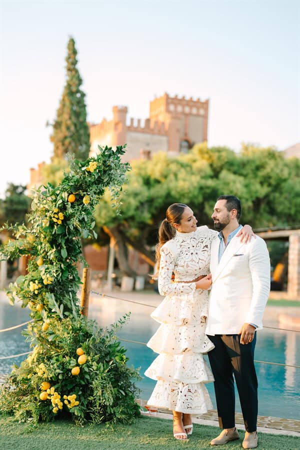 Inspirational Summer Boy Baptism Positano Theme