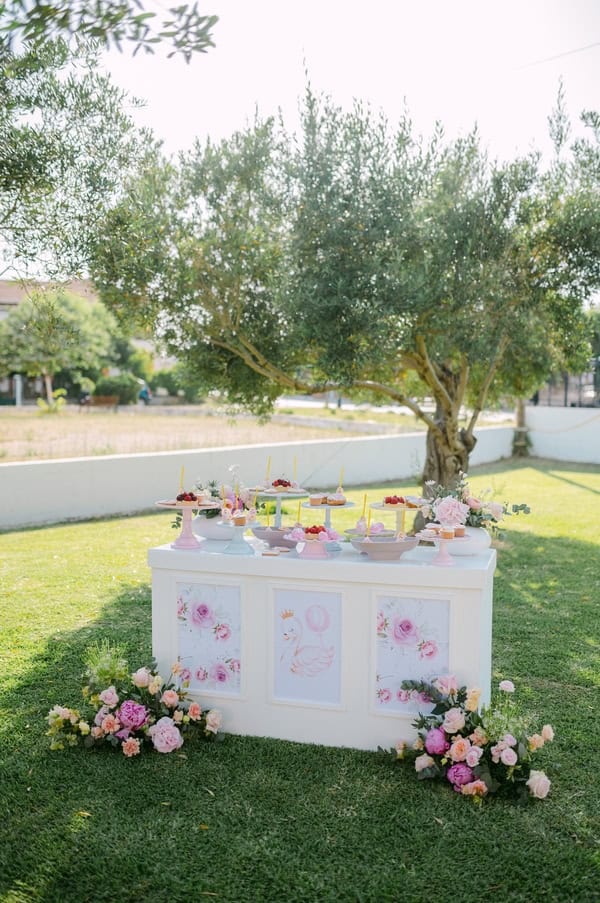 Decoration Ideas Girl Baptism Swan Theme Swan