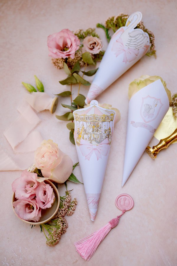 Fairytale Baptism Girl Theme Vintage Carousel