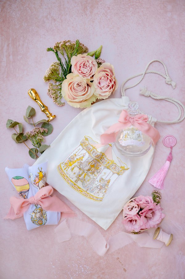 Fairytale Baptism Girl Theme Vintage Carousel