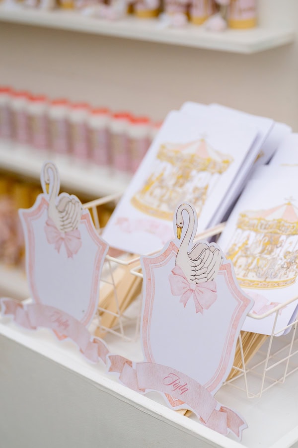 Fairytale Baptism Girl Theme Vintage Carousel