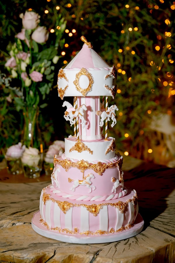 Fairytale Baptism Girl Theme Vintage Carousel