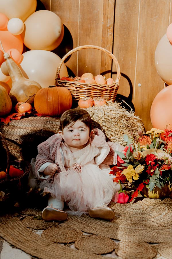 Fall Baptism Girl Pumpkin Theme