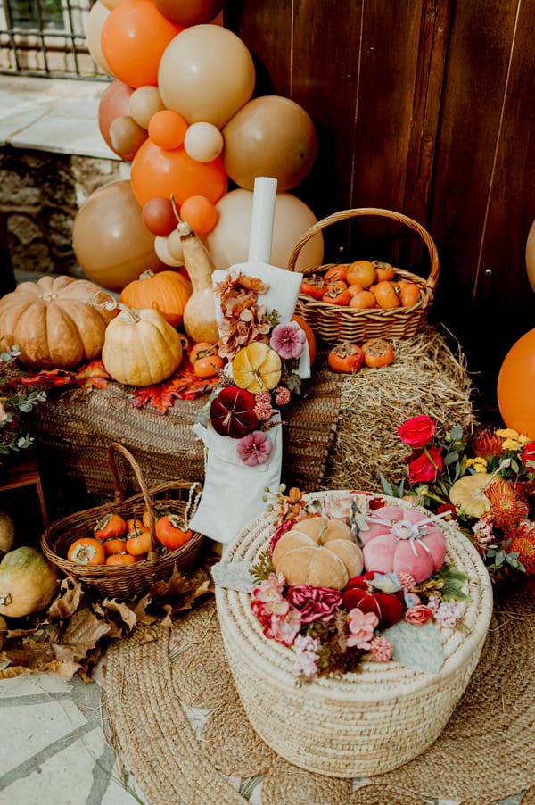 Fall Baptism Girl Pumpkin Theme