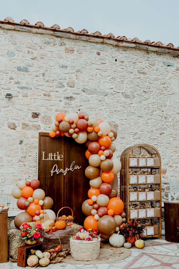 Fall Baptism Girl Pumpkin Theme