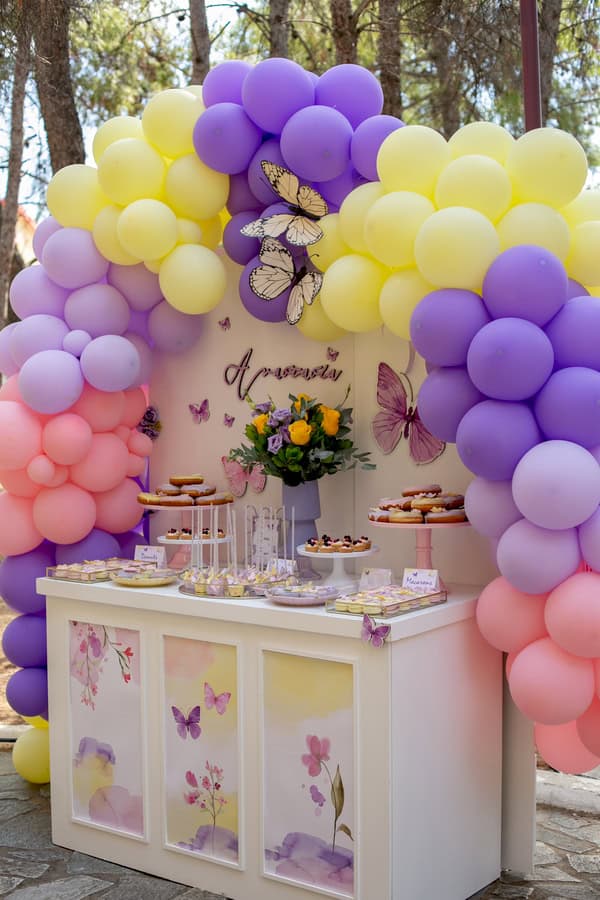 Pretty Butterfly Theme Baptism Decoration Ideas