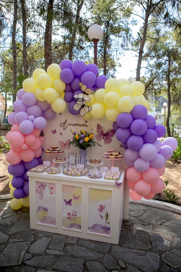 Pretty Butterfly Theme Baptism Decoration Ideas