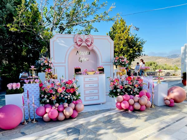 Pretty Decorative Ideas Girly Baptism Pink Bow Theme