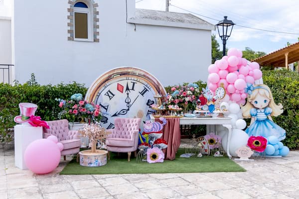 Pretty Decorative Ideas Girly Baptism Theme Alice In Wonderland