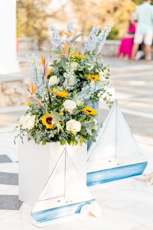 Decoration Christening Ideas Autumn Boy Boat Theme