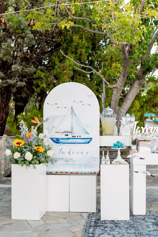 Decoration Christening Ideas Autumn Boy Boat Theme