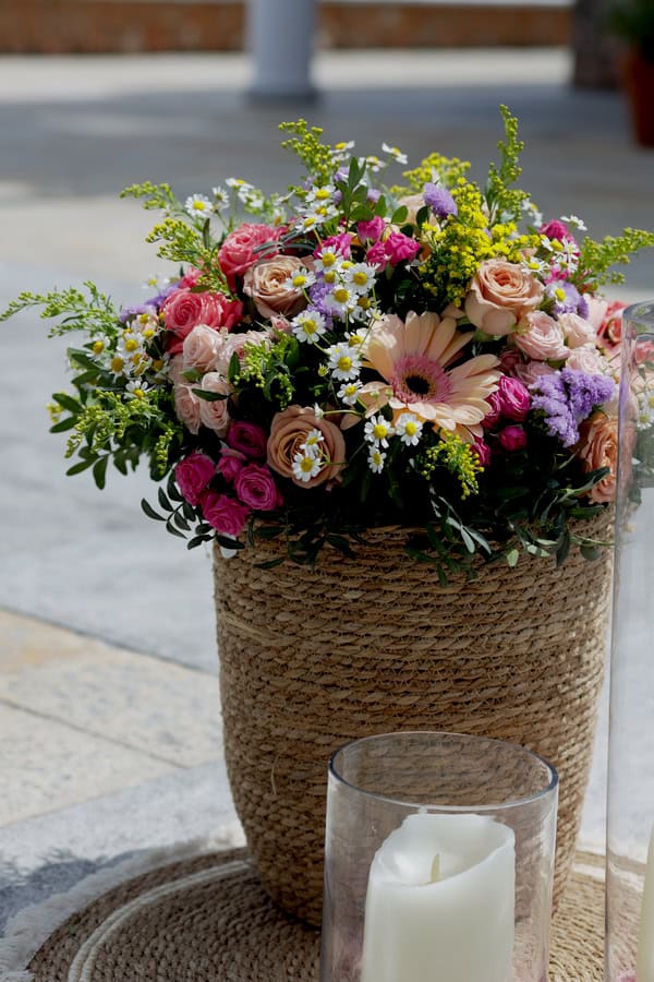 Decoration Ideas Girls Baptism Colorful Flowers