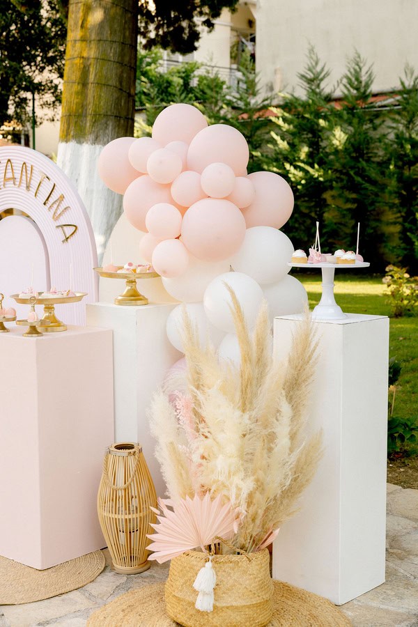 Decorative Ideas Cute Girl Baptism Wild Flowers