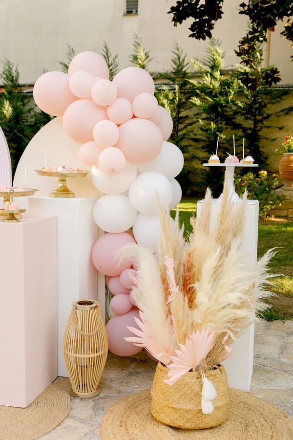 Decorative Ideas Cute Girl Baptism Wild Flowers