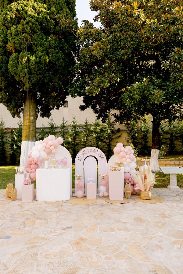 Decorative Ideas Cute Girl Baptism Wild Flowers