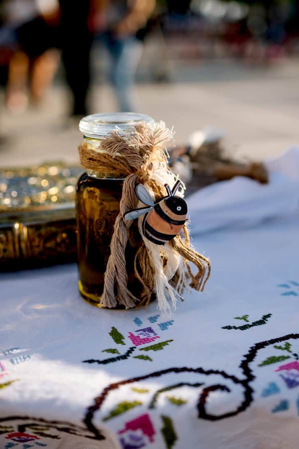 Fall Baptism Boy Bee Theme