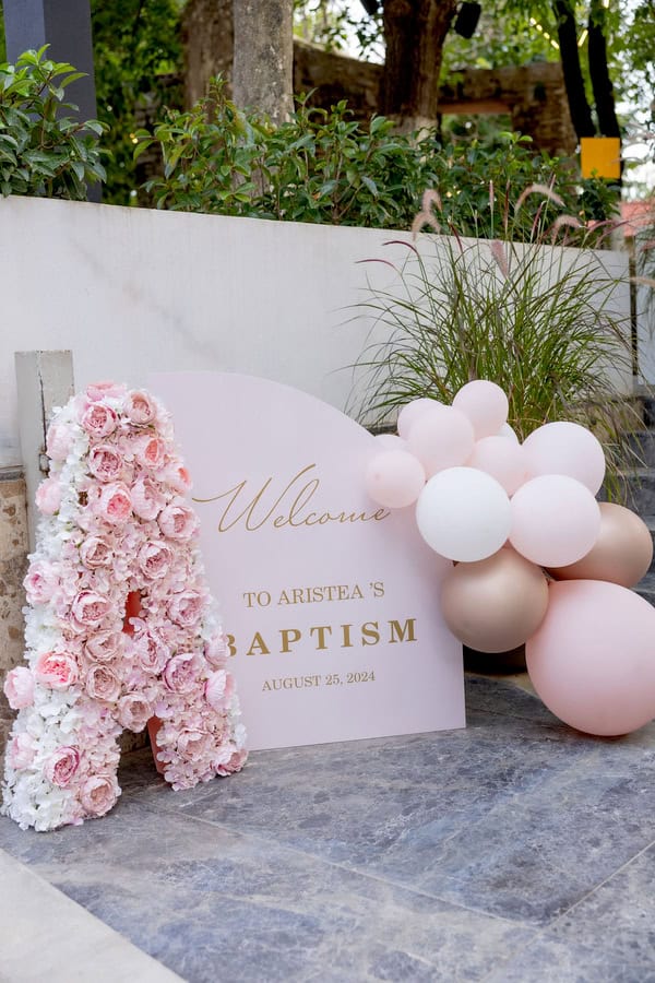 Pretty Baptism Ioannina Beautiful Pink White Roses