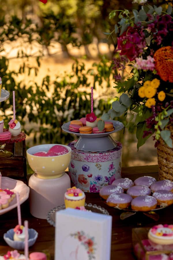 Decoration Ideas Girl Baptism Flowers Bright Colors