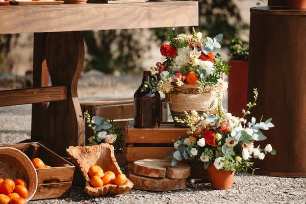 Rustic Chic Baptism Decoration Ideas Mandarin Theme