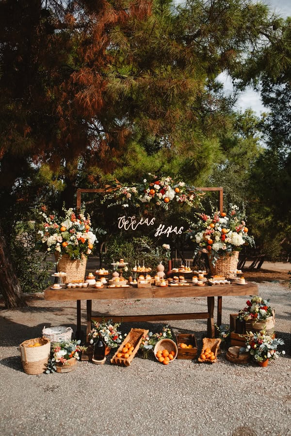 Rustic Chic Baptism Decoration Ideas Mandarin Theme