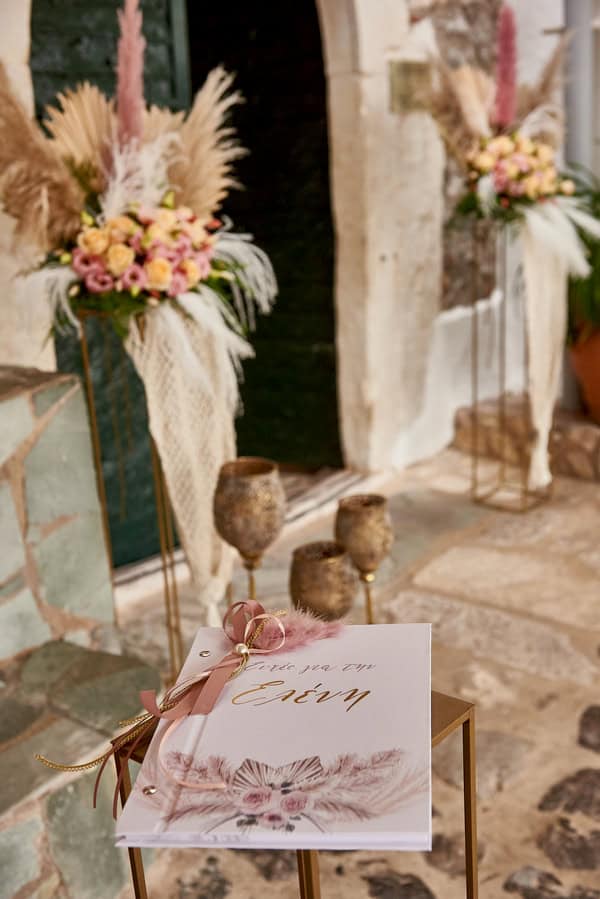 Summer Girly Baptism Dusty Pink Shades Theme Flowers