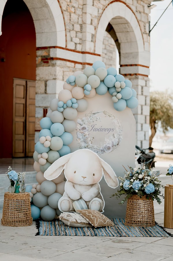 Ideas Decorative Boy Baptism Theme Bunny