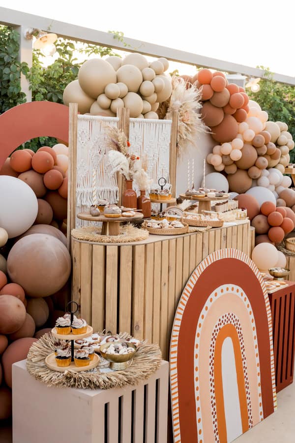 Ideas Boho Rainbow Baptism Earthy Tones Natural Textures