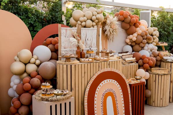 Ideas Boho Rainbow Baptism Earthy Tones Natural Textures