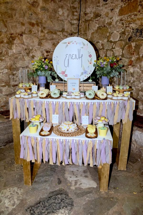 Ideas For Singing Bird Theme Baptism Colorful Flowers