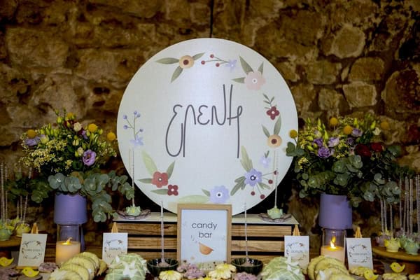 Ideas For Singing Bird Theme Baptism Colorful Flowers