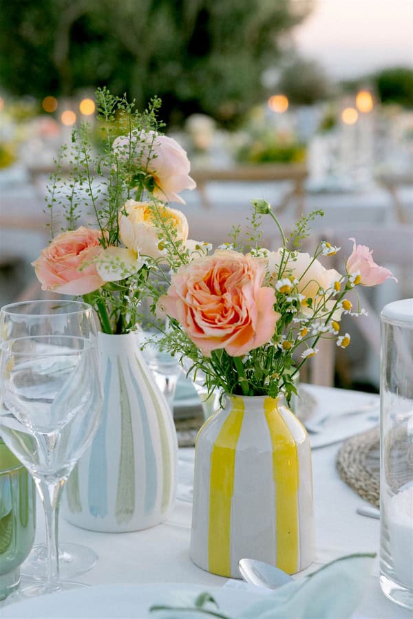 Ideas For Summer Baptism With Rustic Mediterranean Style And Beautiful Flowers