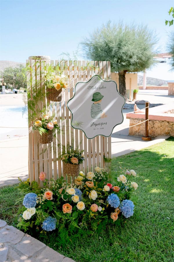 Ideas For Summer Baptism With Rustic Mediterranean Style And Beautiful Flowers