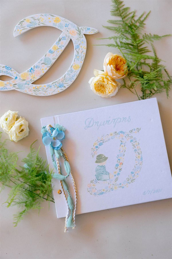 Ideas For Summer Baptism With Rustic Mediterranean Style And Beautiful Flowers