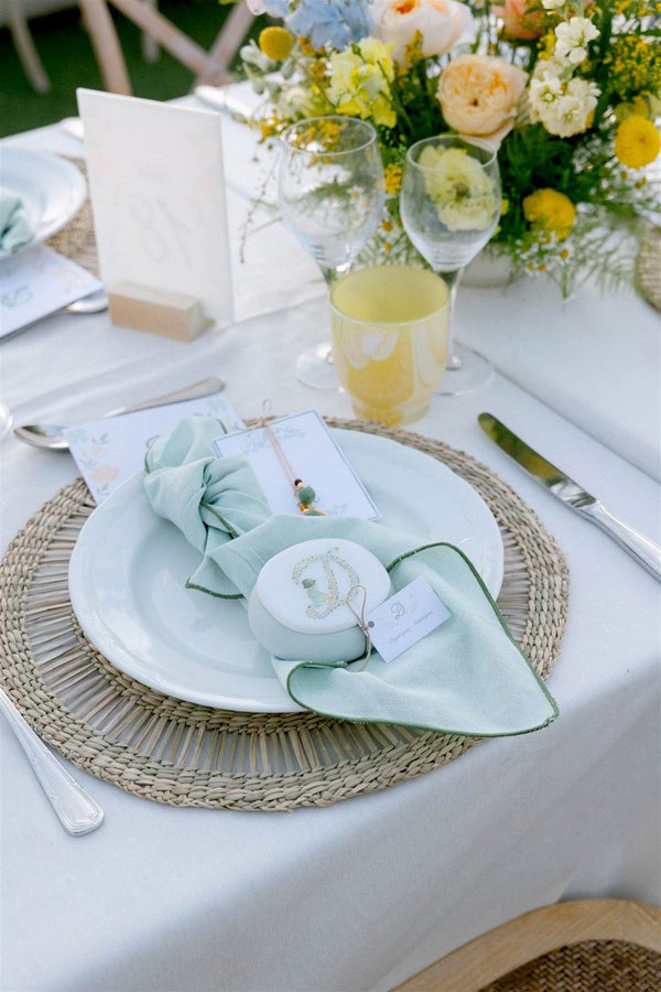 Ideas For Summer Baptism With Rustic Mediterranean Style And Beautiful Flowers