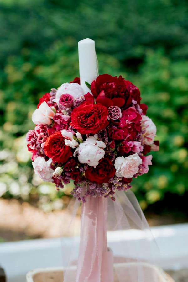 Ideas For Baptism In Red And Pink Tones