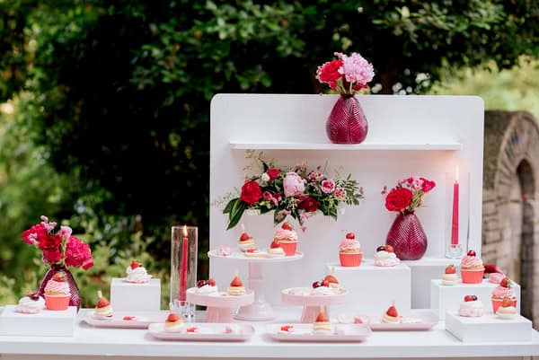 Ideas For Baptism In Red And Pink Tones