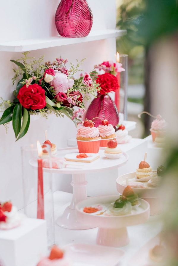 Ideas For Baptism In Red And Pink Tones