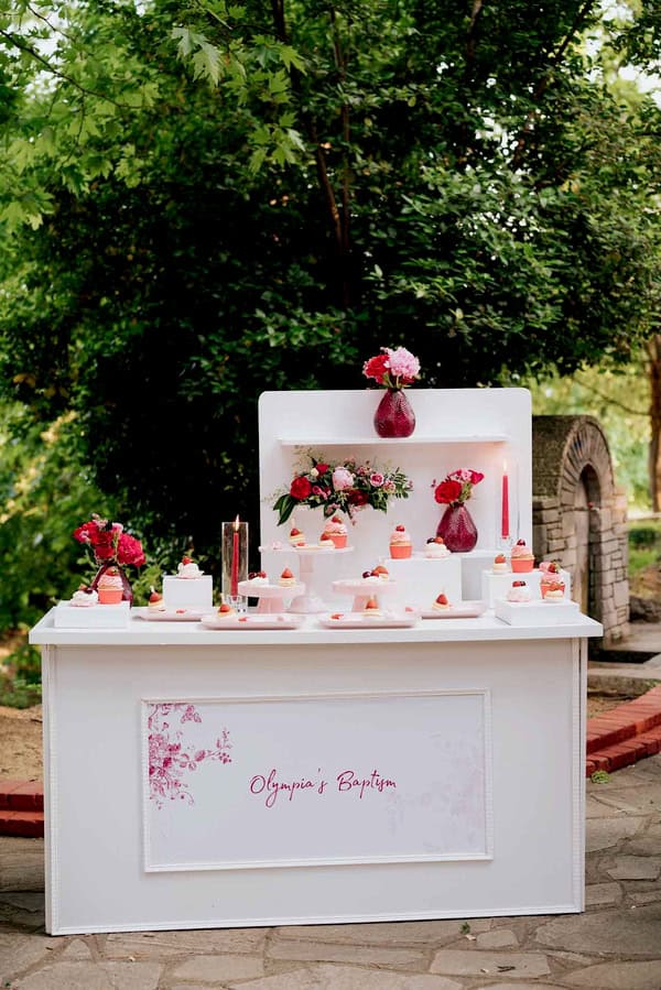 Ideas For Baptism In Red And Pink Tones