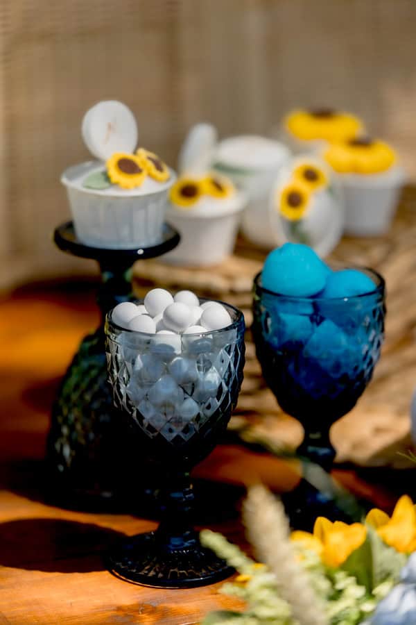 Ideas For Boy Baptism With Sunflower Theme And Vintage Details