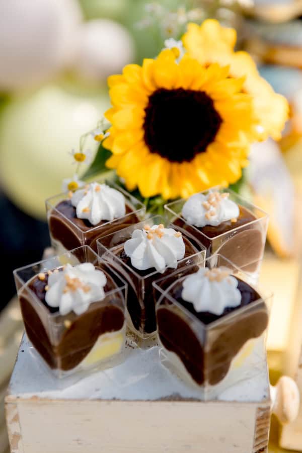 Ideas For Boy Baptism With Sunflower Theme And Vintage Details