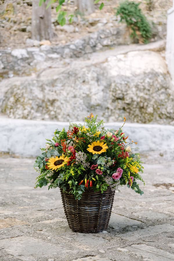 Ideas For Girl Baptism Decoration With Mushrooms And Sunflowers