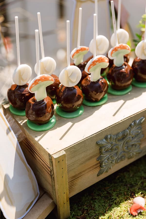 Ideas For Girl Baptism Decoration With Mushrooms And Sunflowers