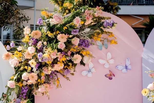 Ideas For Girly Baptism With Pastel Colors And Flowers